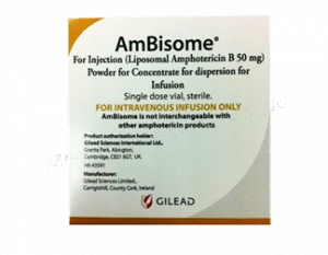 Liposomal Amphotericin B (Ambisome 50mg) Rx - MEDICINE FOR WORLD