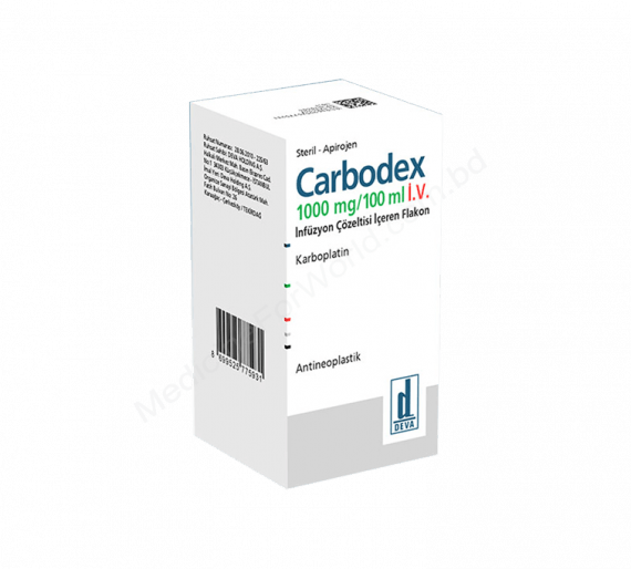CARBOPLATIN (Carbodex 150mg / 15ml / 450mg / 45ml / 50mg / 5ml / 600mg / 60ml) Rx