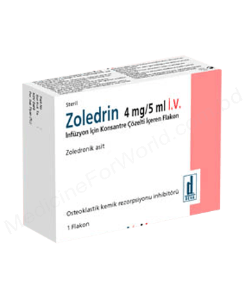 Zoledronic Acid Injection (Zoledrin 4mg/ 5ml) Rx