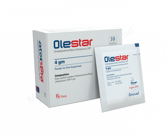Cholestyramine Resin (Olestar 4gm) Rx
