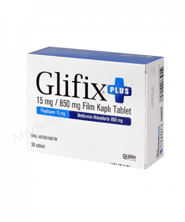Pioglitazone+Metformin (GLIFIX PLUS 15/500mg/15/850mg) Rx
