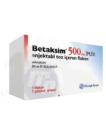 Cefotaxime Sodium (Betaksim 1000mg / 500mg) Rx