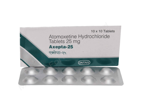 Atomoxetine Hydrochloride (Axepta 25mg) Rx tablet