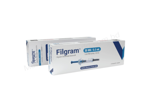 FILGRASTIM (Filgram 30MU/ 0.5ml) Rx