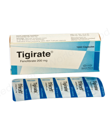 FENOFIBRATE (Tigirate 200mg) Rx