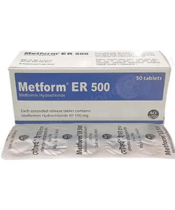 METFORMIN HYDROCHLORIDE (Metform ER 500mg) Rx