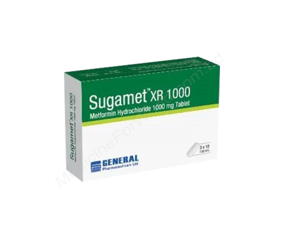 METFORMIN HYDROCHLORIDE (Sugamet XR 1000mg / 500mg) Rx