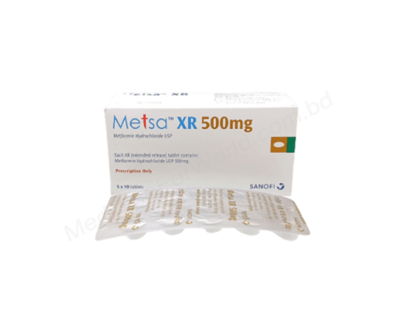 METFORMIN HYDROCHLORIDE (Metsa XR 1000mg / 500mg / 750mg) Rx