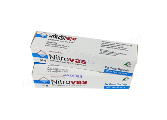 Nitroglycerin (Nitrovas 30gm/ 0.4%) Rx