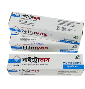 Nitroglycerin (Nitrovas 30gm/ 0.4%) Rx