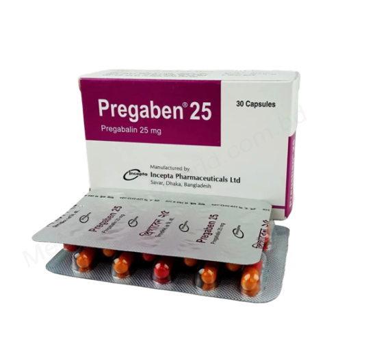 Pregabalin (Pregaben 25mg / 50mg / 75mg) Rx