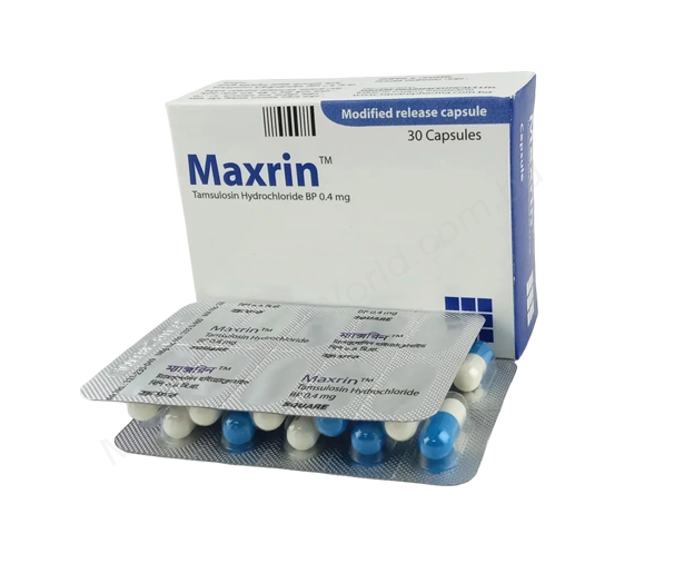 Tamsulosin Hydrochloride (Maxrin 0.4mg) Rx Tamsulosin Hydrochloride (Maxrin 0.4mg) Rx
