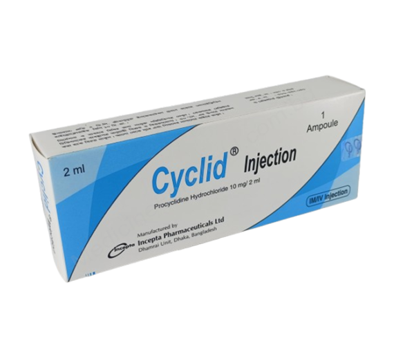 Procyclidine hydrochloride (Cyclid 10mg/ 2ml) Rx Procyclidine hydrochloride (Cyclid 10mg/ 2ml) Rx