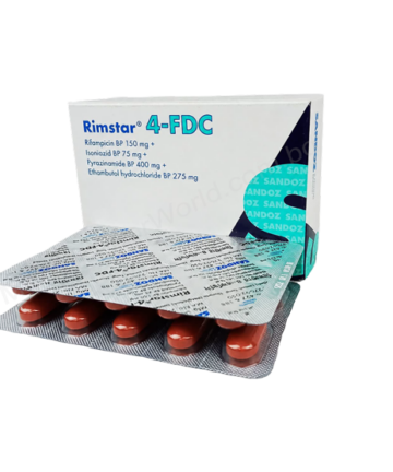 Rimstar 4-FDC (Ethambutol+ Isoniazid+ Pyrazinamide+ Rifampicin 150mg+75mg+400mg+275mg) Rx