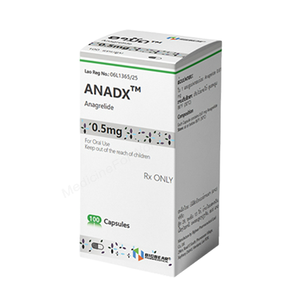 Anagrelide (ANADX 0.5mg) Rx