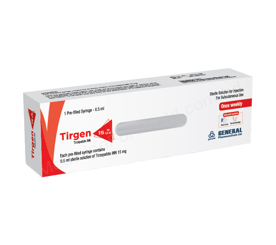 Tirzepatide (Tirgen 10mg/ 0.5ml / 12.5mg/ 0.5ml / 15mg/ 0.5ml / 2.5mg/ 0.5ml / 5mg/ 0.5ml / 7.5mg/ 0.5ml) Rx