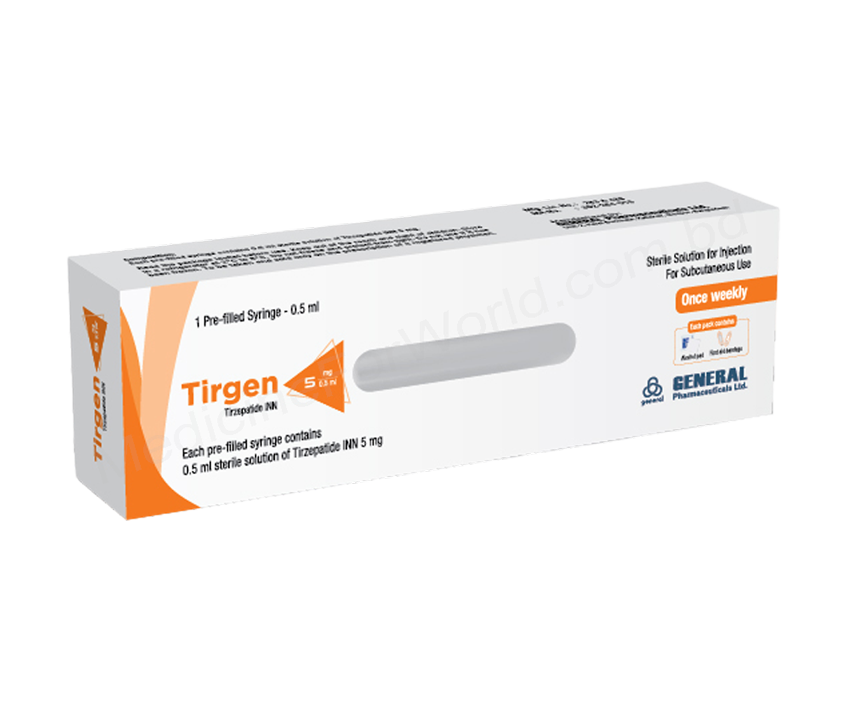 Tirzepatide (Tirgen 10mg/ 0.5ml / 12.5mg/ 0.5ml / 15mg/ 0.5ml / 2.5mg/ 0.5ml / 5mg/ 0.5ml / 7.5mg/ 0.5ml) Rx