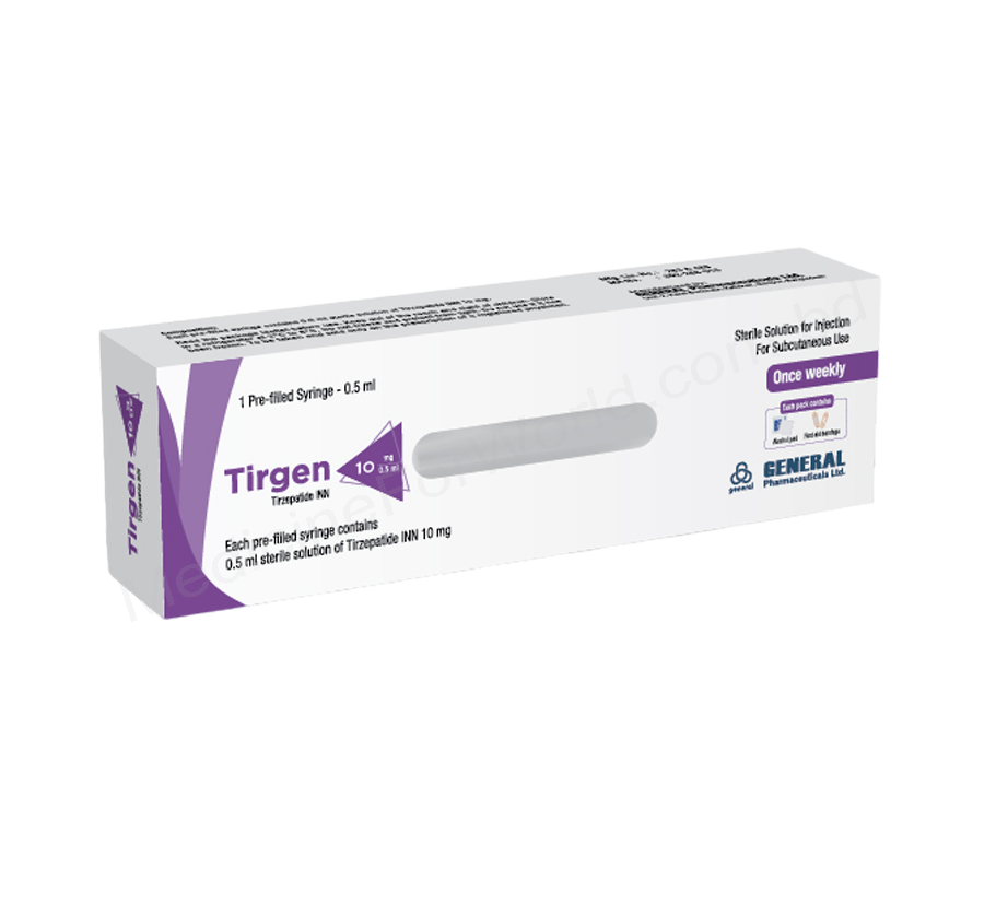 Tirzepatide (Tirgen 10mg/ 0.5ml / 12.5mg/ 0.5ml / 15mg/ 0.5ml / 2.5mg/ 0.5ml / 5mg/ 0.5ml / 7.5mg/ 0.5ml) Rx