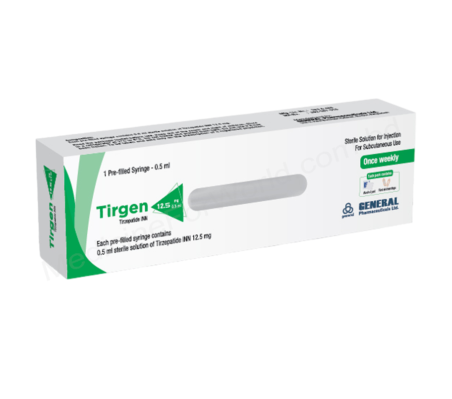 Tirzepatide (Tirgen 10mg/ 0.5ml / 12.5mg/ 0.5ml / 15mg/ 0.5ml / 2.5mg/ 0.5ml / 5mg/ 0.5ml / 7.5mg/ 0.5ml) Rx