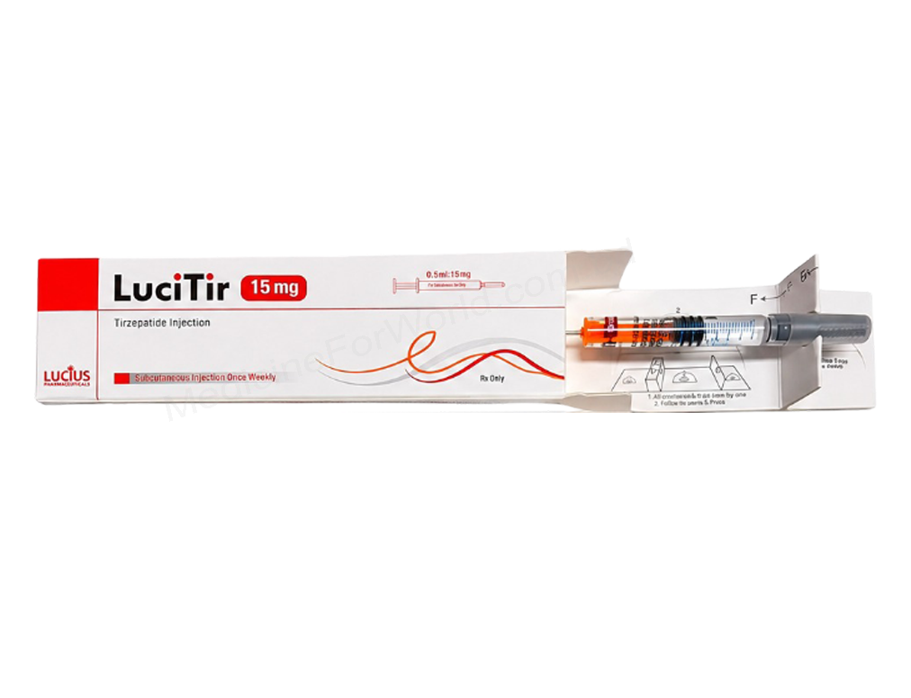 Tirzepatide (LuciTir 10mg/ 0.5ml / 12.5mg/ 0.5ml / 15mg/ 0.5ml / 2.5mg / 0.5ml / 5mg/ 0.5ml / 7.5mg/ 0.5ml) Rx