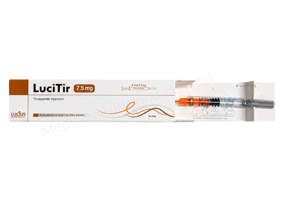 Tirzepatide (LuciTir 10mg/ 0.5ml / 12.5mg/ 0.5ml / 15mg/ 0.5ml / 2.5mg / 0.5ml / 5mg/ 0.5ml / 7.5mg/ 0.5ml) Rx