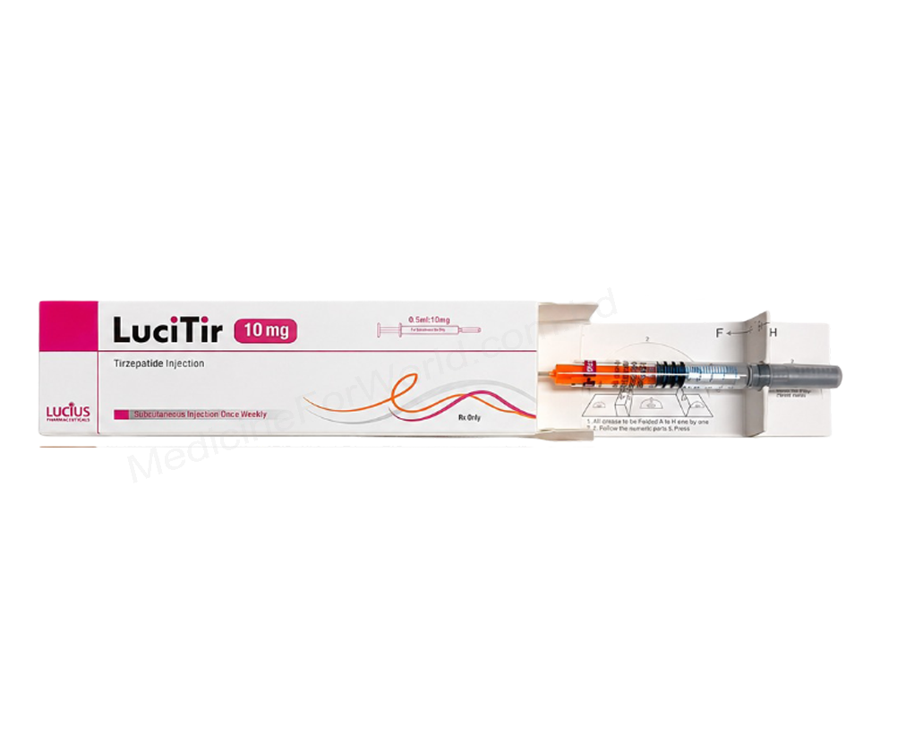 Tirzepatide (LuciTir 10mg/ 0.5ml / 12.5mg/ 0.5ml / 15mg/ 0.5ml / 2.5mg / 0.5ml / 5mg/ 0.5ml / 7.5mg/ 0.5ml) Rx