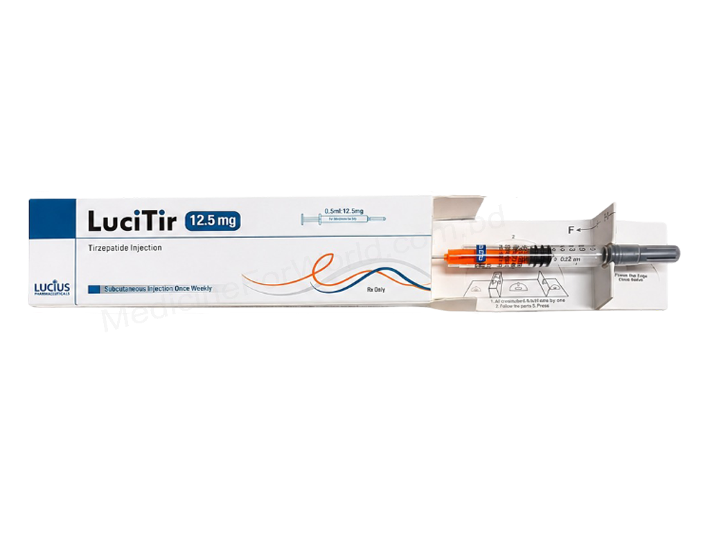 Tirzepatide (LuciTir 10mg/ 0.5ml / 12.5mg/ 0.5ml / 15mg/ 0.5ml / 2.5mg / 0.5ml / 5mg/ 0.5ml / 7.5mg/ 0.5ml) Rx